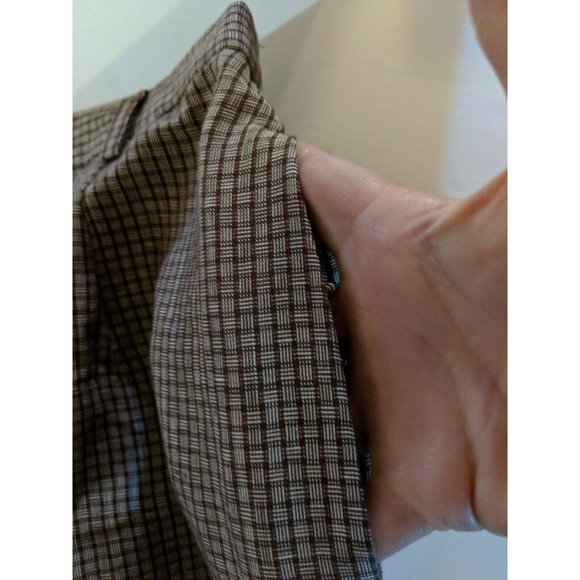 Pendleton Size 8 Straight Skirt Brown Plaid Slit Business Womens - Picture 7 of 7